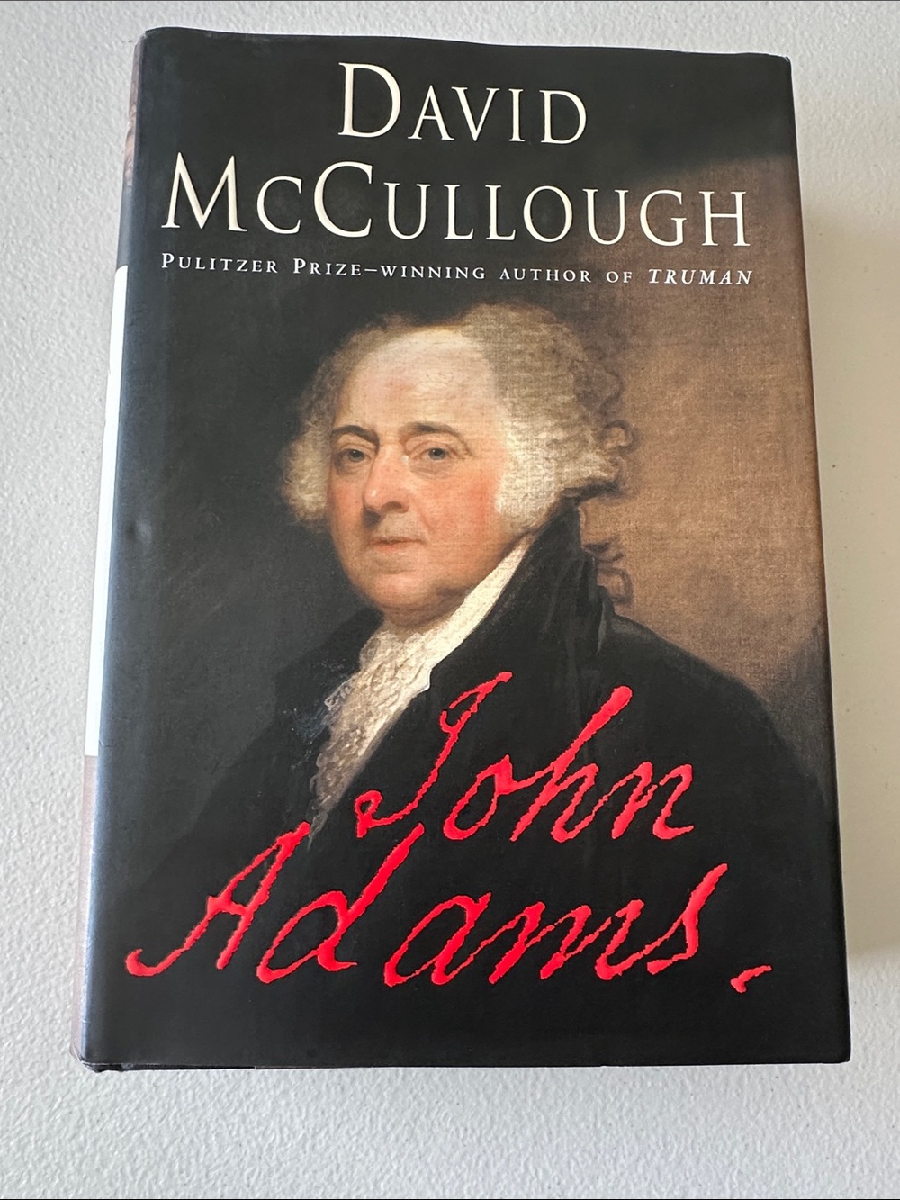 David McCullough "John Adams" Hardcover - Black with Red Script